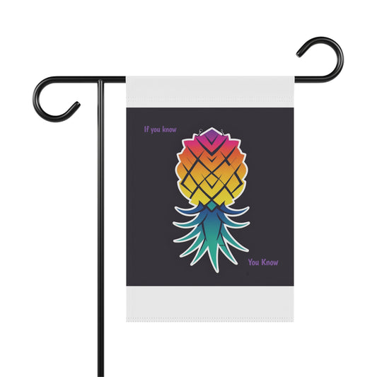 Vibrant Pineapple Garden Banner - 'If You Know You Know' Decorative Outdoor Flag