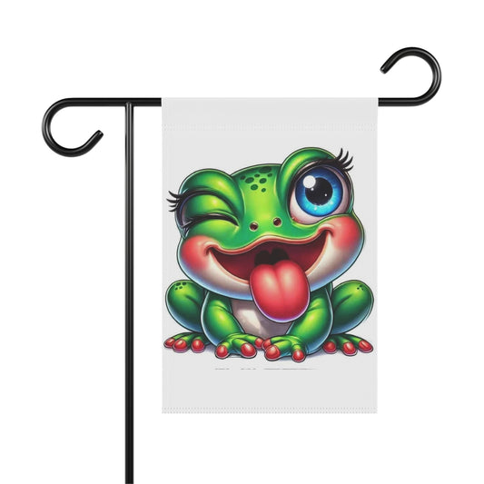 Whimsical Frog Garden Banner - Fun Outdoor Decor for Nature Lovers