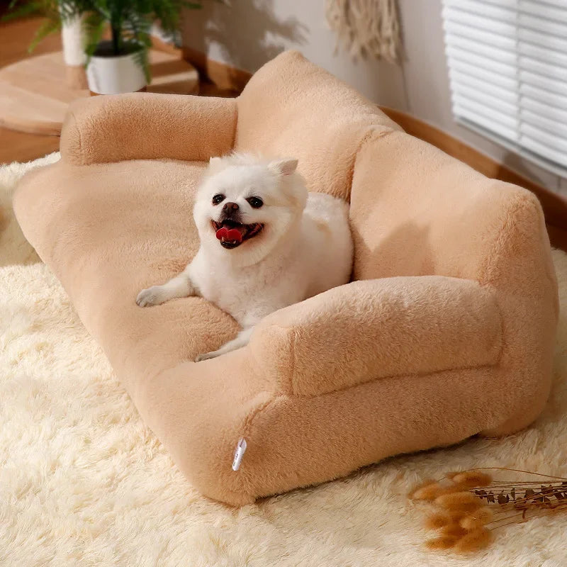 Winter Cat House Plush Dog Sofa Beds Washable Warm Pet Dog Nest Cat Beds Thicken Comfortable Cat Cushion Dog Sleep Cat Furniture