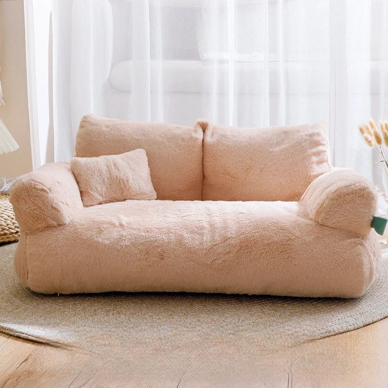 Winter Cat House Plush Dog Sofa Beds Washable Warm Pet Dog Nest Cat Beds Thicken Comfortable Cat Cushion Dog Sleep Cat Furniture