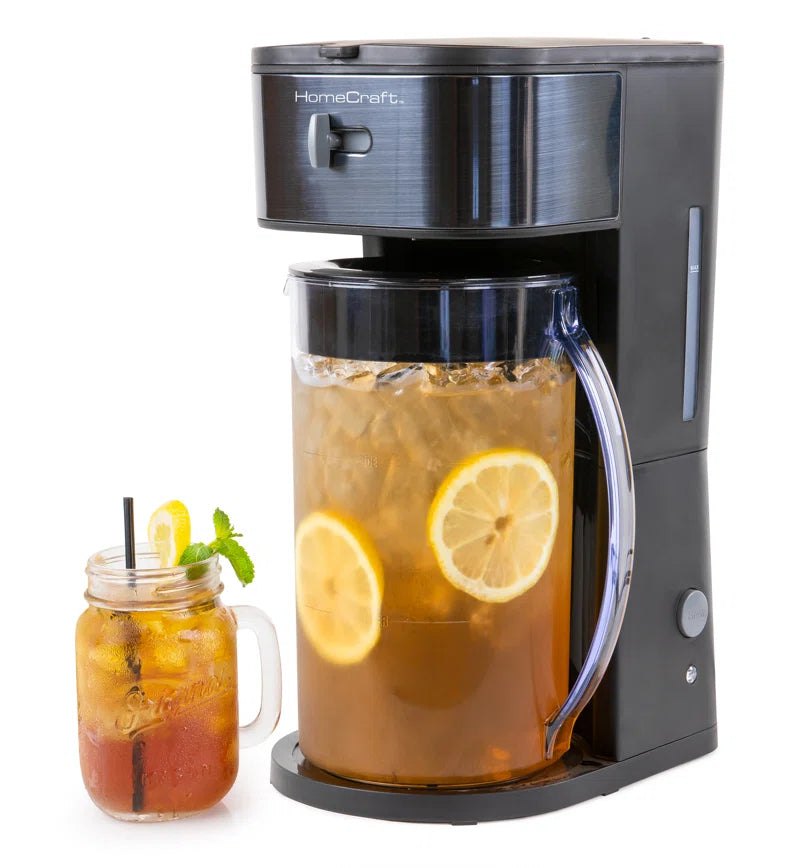 HCIT3BS 3-Quart Black Stainless Steel Café' Ice Iced Coffee and Tea Brewing System